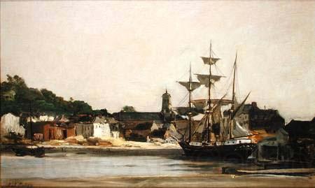 Charles-Francois Daubigny The Harbour at Honfleur Spain oil painting art
